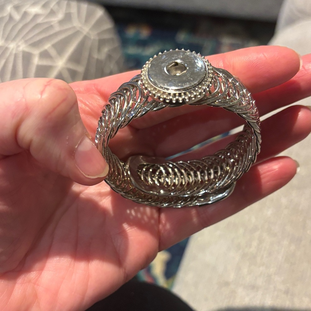 Interchangeable Snap Charm Bracelet Set - Silver … - image 6